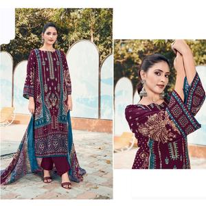 Costume ethnique exclusif Salwar Kameez pour femmes avec tissu Georgette et beau travail à la main au meilleur prix - Product Image 1