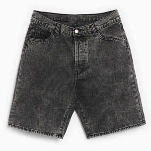 Pantalones cortos de mezclilla lavados con piedra para hombre con logotipo personalizado - Product Image 1