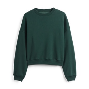 Sudadera de Invierno Personalizada para Mujer, Cuello Redondo, Lisa, 100% Algodón, Forro Polar, con Diseño de Hombros Caídos - Product Image 3