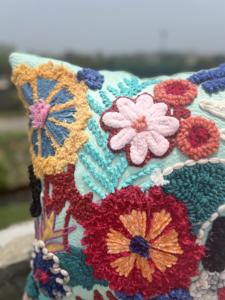 Belles housses de coussin en coton méditerranéen indien en fil écologique coloré donne un aspect attrayant à votre maison - Product Image 3