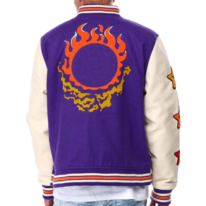 Nueva mejor calidad personalizada adulto/joven béisbol Letterman chaqueta bordado cuero manga Letterman Varsity chaqueta - Product Image 3