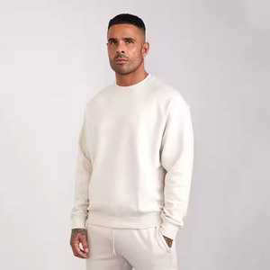 2025 unisexe Vintage pull sweat personnalisé en gros brodé rue porter votre propre Logo solide motif hiver de haute qualité - Product Image 2