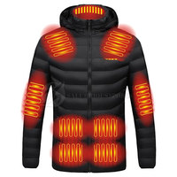 Veste tricotée pour homme, coupe slim, auto-chauffante, en nylon/polyester, respirante, séchage rapide, fermeture éclair, col montant, style urbain, hiver