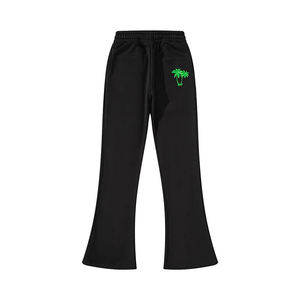 ผู้ชายStreetwear Solidเหงื่อFlaredกางเกงCustomขนแกะซ้อนFlareเหงื่อกางเกงผู้ชายขายตอนนี้ - Product Image 2