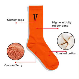 OEM Diseñador Casual Jacquard Punto Carta Crew Algodón Calcetines Deportivos Hombres Logotipo Divertido Personalizado Venta al por mayor Playa Rendimiento Y2K Estilo - Product Image 5