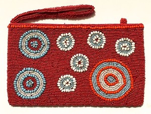 Belle pochette à monnaie en perles de rocaille faite à la main avec mini fermeture à glissière Dernier design Lunes et étoiles brodées pour Noël et les fêtes - Product Image 5