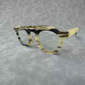 Gafas de Sol de cuerno de búfalo de diseño minimalista de gama alta hechas a mano gafas de cuerno de buey Natural artesanía de Navidad internacional - Product Image 2