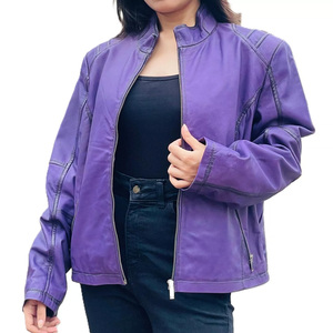 Chaqueta de Cuero al por Mayor para Mujer, Chaqueta de Cuero de Moda, Chaqueta de Cuero Gruesa de Nuevo Estilo para Damas - Product Image 1