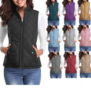 Latest Fashion Autumn Winter <b>Women</b> Quilted Vest <b>Women's</b> Vests <b>Waistcoats</b> Warm Ladies Sleeveless Vest - Product Image 6