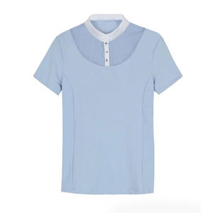 Camisetas de equitación con logotipo personalizado OEM para mujer, camisetas ecuestres de algodón, ropa de jinete de estilo occidental para eventos de equitación - Product Image 2