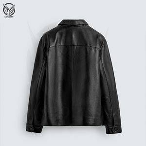 Chaqueta de Motociclista 100% Cuero para Hombre, Uso Invernal, Ecológica y Resistente al Viento, Cuello Alto, Personalizable - Product Image 4
