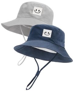 YelaJoy 2pcs Baby Sun <b>Hat</b> Toddler Boys Girls Casual Button Bucket <b>Hat</b> 0-5 Years Children UPF 50+ 100% Cotton <b>Summer</b> - Product Image 1