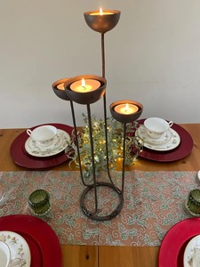 เชิงเทียนทีไลท์ทำจากโลหะที่มีเอกลักษณ์เหมาะสำหรับตกแต่งบ้านและสปามีจำหน่ายในราคาที่ดีที่สุดจากผู้ผลิตอินเดีย - Product Image 2