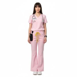 Wholesale Medical Scrub Uniform <b>Set</b> Custom Nurse Scrubs Breathable Comfortable Hospital Workwear Scrub Suits Customized - Product Image 5
