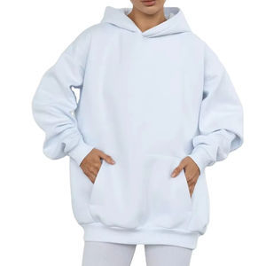 Sweat à capuche en molleton ample surdimensionné pour femmes vêtements chauds d'hiver avec poches avant pour l'entraînement de rue Jogging porter motif 3D - Product Image 1