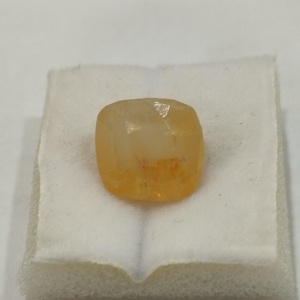 พลอยไพลินสีเหลืองธรรมชาติคุณภาพดี ไม่ผ่านการปรับแต่ง ทรงคุชชั่น 6.33 กะรัต สำหรับทำแหวน จี้ หรือเครื่องประดับ  หินประจำเดือนกันยายน ให้แสงสว่าง - Product Image 1