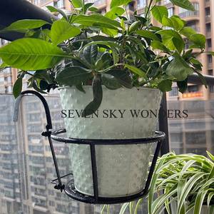 Diseño único hecho a mano para colgar en la pared, maceta de metal de hierro, alambre de hierro hecho al por mayor, exportador, nuevo diseño hecho a mano, maceta de metal de pared - Product Image 2