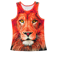 Débardeur imprimé sublimé 2025 Cat Loin en polyester sans manches pour femme, décontracté, grande taille, séchage rapide, respirant, taille personnalisée