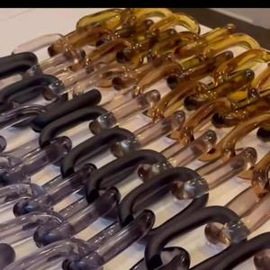 Cadena acrílica transparente personalizada, cadenas de correa de bolso de resina arcoíris, eslabones de cadena Lucite de acetato de celulosa - Product Image 2