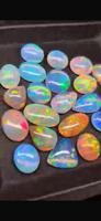 Opale d'Éthiopie naturelle de bonne qualité, cabochon, pierres précieuses en vrac, lot de 3 à 15 mm, opale multicolore, opale Welo, opale de qualité supérieure