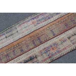 Alfombra Turca 2.4x5.6 pies (74x172 cm), Alfombra Vintage Azul con Puntos - Product Image 5