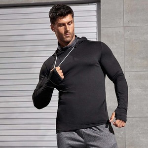 100% Polyester <b>Mens</b> Sporty Custom Hoodies <b>Pullover</b> With Designs Slim Fit Stretchy Hoody - Product Image 6