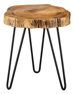 Hand assembled wooden <b>side</b> <b>table</b> with brass inlay detailing for a touch of elegance in upscale home designs - Product Image 3