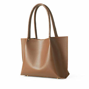 Sac fourre-tout en cuir véritable marron élégant et respirant, de qualité supérieure, grande capacité, sac à main vintage de créateur, simple - Product Image 3