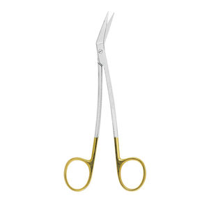 Profesional Dental Locklin Gum Scissor Acero alemán Medio oro Ángulo en forma de borde de corte Acero inoxidable Cirugía médica - Product Image 6