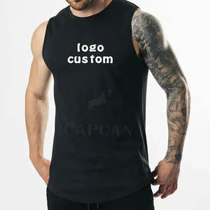 เสื้อแขนกุดระบายอากาศได้ดีสำหรับผู้ชายเสื้อฟิตเนสแห้งเร็วสีตามสั่ง - Product Image 3