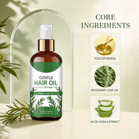 Huile Capillaire Bio de Romarin en Spray pour la Croissance des Cheveux, 100% Pure et Naturelle, Soin du Cuir Chevelu, Traitement Capillaire, Marque Blanche