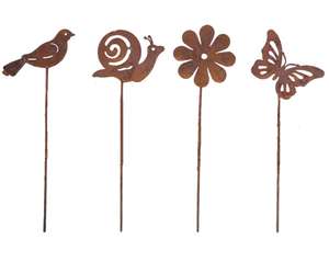 Palo de jardín de metal extra largo para colocación de suelo profundo que proporciona un fuerte soporte para plantas altas y decoraciones - Product Image 1