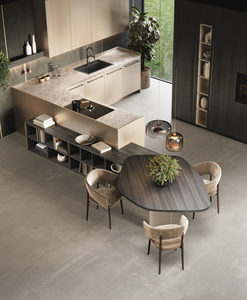 Meubles de cuisine italiens de luxe haut de gamme 100% fabriqués en Italie, designs d'îlots de cuisine modulaires en bois personnalisés - Product Image 5