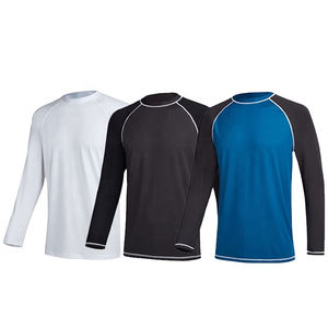 Logotipo personalizado Spandex/Nylon Ajuste adecuado Transpirable Secado rápido Protección solar Hombres Rash Guard - Product Image 1