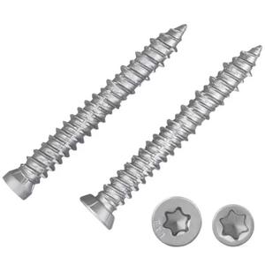 Tornillo de máquina de cabeza avellanada Torx de acero galvanizado en amarillo, resistente a la intemperie, métrico, para construcción en exteriores - Product Image 1