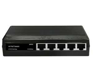 GENATA Plastic Shell Competitive Solution 5 Ports PoE Switch For Camera Security