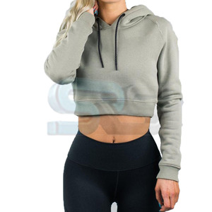 Premium Quality Women's Hoodies <b>Y2K</b> Cotton Crop Top Hoodie Hip Hop <b>Streetwear</b> Casual Wear OEM Design Wholesale - Product Image 4