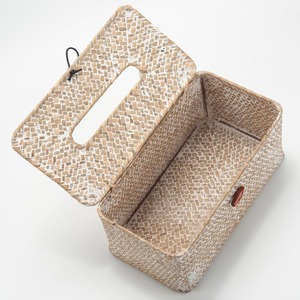 Boîte à mouchoirs en herbe de mer, rectangulaire, tissée à la main, boîte de rangement écologique, décoration naturelle pour la maison et la maison, vente en gros du Vietnam - Product Image 2