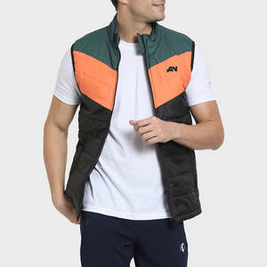 Vente en gros de gilet bouffant pour hommes avec logo personnalisé, col montant, style rue haute, en polyester imperméable pour l'extérieur - Product Image 4