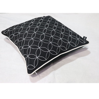 Housse de coussin carrée moderne en coton 100% pur, tissée et brodée, pour la maison et l'hôtellerie, fabriquée en Inde