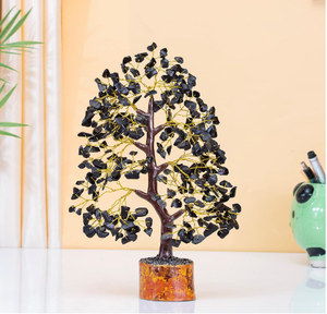 Vente en gros d'agate naturelle obsidienne noire agate: arbre de pierre précieuse: arbre d'argent: artisanat de cristal: pierre de guérison reiki: décoration de la maison - Product Image 6