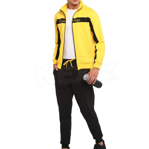 Venta caliente Full Zip Up Buen diseño Ropa deportiva de alta calidad Trajes de Jogger Chándales de jogging en blanco para hombres con servicio OEM - Product Image 5