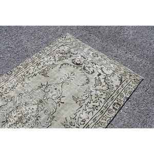Alfombra Turca de 4.3x8 pies, Alfombra Vintage, Alfombra de Camuflaje Gris Marrón - Product Image 5