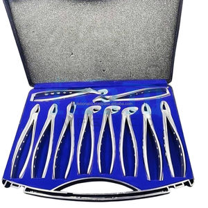 Ensemble de 10 pinces d'extraction dentaire durables, élévateurs en acier inoxydable, kit d'instruments chirurgicaux manuels pour hôpital et clinique - Product Image 6
