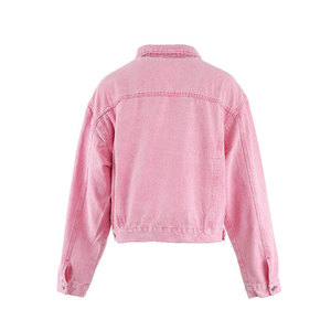 Nuevo estilo personalizado Parches de lentejuelas Pink Jeans Chaquetas Niñas Chaqueta de mezclilla - Product Image 2