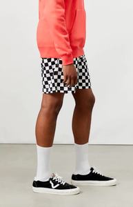 Shorts de course à carreaux pour hommes, imprimé damier noir et blanc, shorts en molleton, streetwear Y2K, logo personnalisé, graphique - Product Image 3