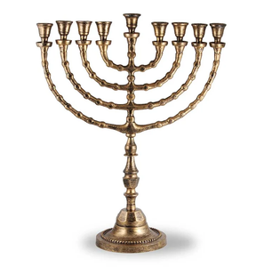 Menorah en aluminium au design classique pour la décoration de Noël, centre de table de mariage, porte-bougie, décoration de table à domicile - Product Image 1