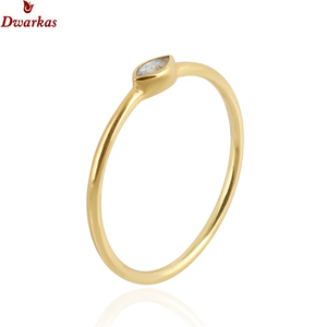 Trendy fine jewelry minimalist gold plated 925 sterling silver natural <b>labradorite</b> gemstone matte finish <b>ring</b> ready stock - Product Image 2