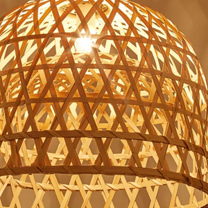 โคมไฟระย้าหวายแบบสองชั้นโคมไฟระย้าแบบปรับสายได้ไฟส่องสว่างแบบ DIY สำหรับห้องนั่งเล่นห้องอาหาร - Product Image 2