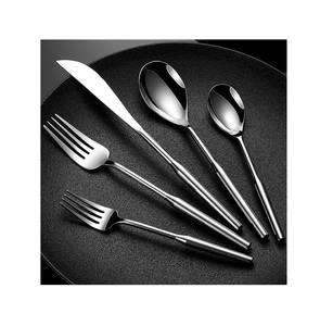 Cuillère en acier inoxydable poli noir mat artisanat le plus vendu artisanat moderne artisanat ensemble de cuillères à dessert - Product Image 1